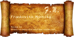 Frankovits Montika névjegykártya